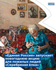 «единая Россия» в Смоленской области запускает новогоднюю акцию для пожилых людей «Серебряная ёлка» - фото - 1